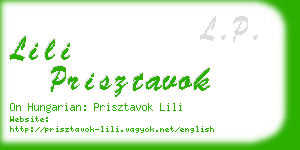 lili prisztavok business card